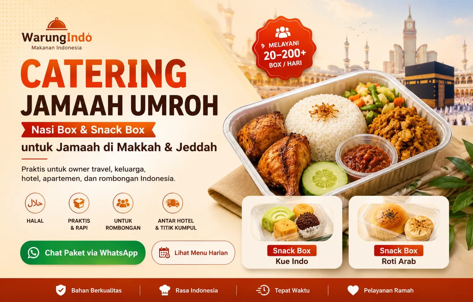 Paket Catering Indonesia untuk Jamaah Umroh di Makkah & Jeddah